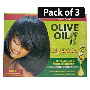 (Pack of 3) ORS Olive Oil Built-In-Protection No-Lye Hair Relaxer Normal (Pack of 3) ORS Olive Oil Built-In-Protection No-Lye Hair Relaxer Normal (Pack of 3) ORS Olive Oil Built-In-Protection No-Lye Hair Relaxer Normal