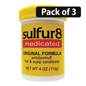 (Pack of 3) Sulfur 8 Medicated Anti Dandruff Hair & Scalp Conditioner 4oz