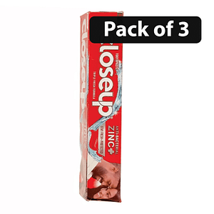 (Pack of 3) Close Up Triple Fresh Formula Toothpaste Red Hot 130g