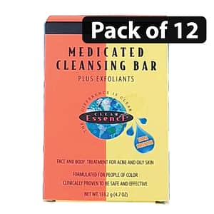 (Pack of 12) Clear Essence Medicated Cleansing Bar Plus Exfoliates 4.7oz