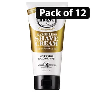 (Pack of 12) Magic Razorless Cream Shave Smooth 6oz