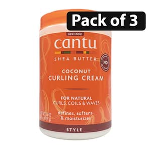 (Pack of 3) Cantu Shea Butter for Natural Hair Coconut  Curling Cream 25oz