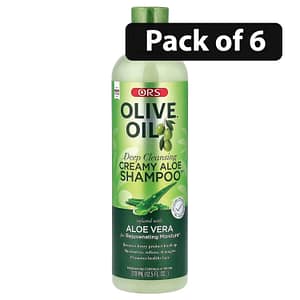 (Pack of 6) ORS Olive Oil Creamy Aloe Shampoo 370ml