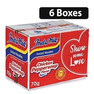 (6 Boxes) Indomie Instant Noodles Chicken Pepper Soup Flavor 70g