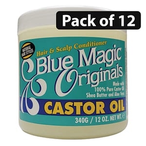 (Pack of 12) Blue Magic Castor Oil Hair & Scalp Conditionor 12oz