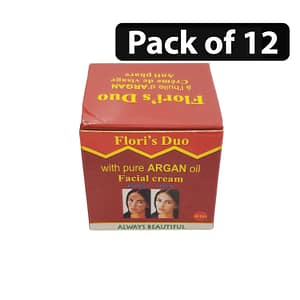 (Pack of 12) Flori’s Duo Facial Cream With Pure Argan Oil 40g