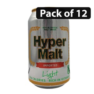 (Pack of 12) Hyper Malt Light Non Alcoholic Malt Drink 330ml