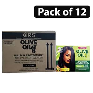 (Pack of 12) ORS Olive Oil Built-In-Protection No-Lye Hair Relaxer Normal