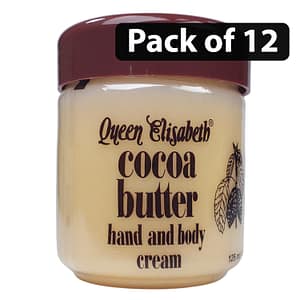 (Pack of 12) Queen Elisabeth Cocoa Butter Hand & Body Cream 125ml (Pack of 12) Queen Elisabeth Cocoa Butter Hand & Body Cream 125ml