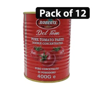 (Pack of 12) Roberts Del Tom Pure Tomato Paste 400g