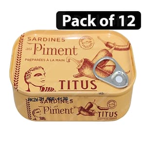(Pack of 12) Titus Sardines Au Piment 125g