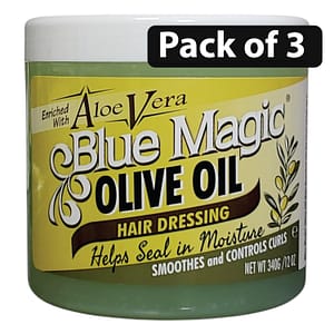 (Pack of 3) Blue Magic Olive Oil Hair Conditioner with Aloe Vera 12oz