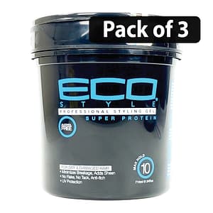 (Pack of 3) Eco Style Professional Styling Super Protein – Hair Gel 710ml