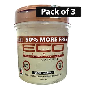 (Pack of 3) Eco Styling Gel Coconut Oil 24oz