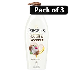 (Pack of 3) Jergens Hydrating Coconut Moisturizer For Visible Soft Skin 16.8oz