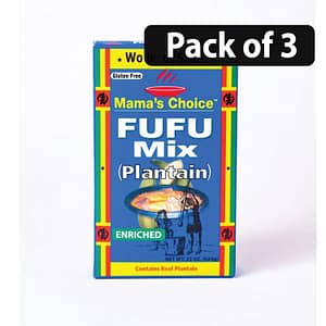 (Pack of 3) Mama’s Choice Plantain Enriched Fufu Mix 22oz/624g