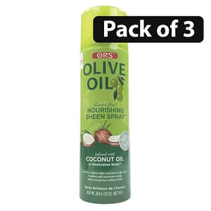 (Pack of 3) ORS Olive Oil Nourishing Sheen Spray Infused With Coconut Oil 10oz