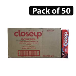(Pack of 50) Close Up Triple Fresh Formula Toothpaste Red Hot 130g