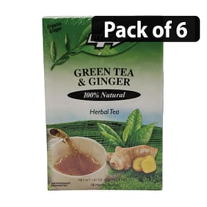 (Pack of 6) Dalgety Organic Ginger Herbal Tea (18 Herbal Teabags)