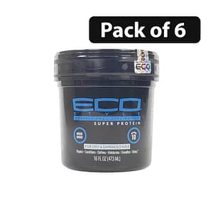 (Pack of 6) Eco Styler Professional Styling Gel Super Protein 473ml