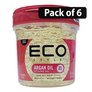 (Pack of 6) Eco Styling Gel Argan Oil 16oz