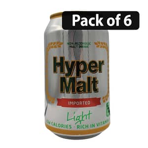 (Pack of 6) Hyper Malt Light Non Alcoholic Malt Drink 330ml