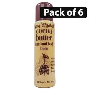 (Pack of 6) Queen Elisabeth Cocoa Butter Hand And Body Lotion 800ml