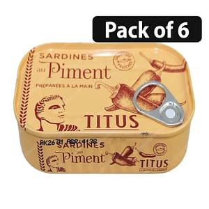 (Pack of 6) Titus Sardines Au Piment 125g