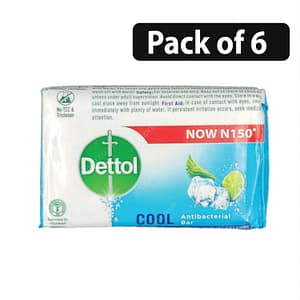 (Pack of 6) Dettol Cool Bar Soap 65g