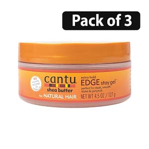 (Pack of 3) Cantu shea butter for Natural Hair Edge Stay Gel 4.5oz