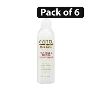 (Pack of 6) Cantu Shea Butter Tea Tree & Jojoba Hair & Scalp Oil 6oz