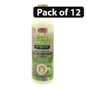 (Pack of 12) African Pride Olive Miracle Anti-Breakage Moisturizer Lotion 355ml