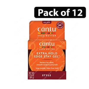 (Pack of 12) Cantu Shea Butter with Extra Gel Holding Edge 66ml