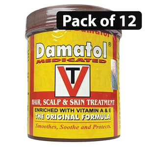 (Pack of 12) Damatol Medicated Hair, Scalp And Skin Treatment 250g