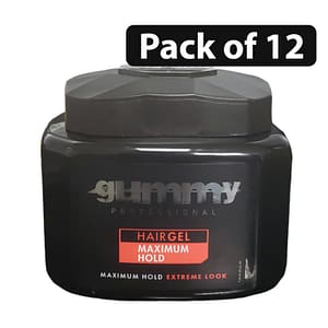 (Pack of 12) Gummy Professional Maximum Hold Extreme Look Hair Gel 700ml