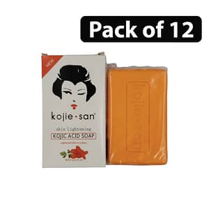 (Pack of 12) Kojie San Skin Lightening Kojic Acid Soap with Carrot Oil 250g