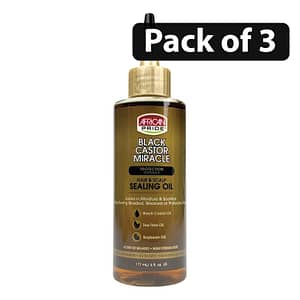 (Pack of 3) African Pride Black Castor Miracle Hair & Scalp Sealing Oil 177ml