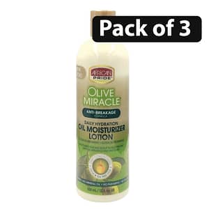 (Pack of 3) African Pride Olive Miracle Anti-Breakage Moisturizer Lotion 355ml