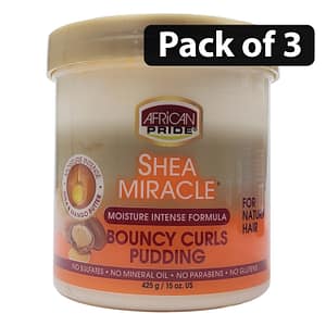 (Pack of 3) African Pride Shea Miracle Bouncy Curls Pudding 15oz