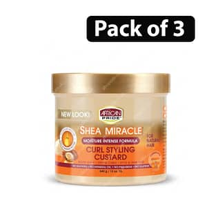 (Pack of 3) African Pride Shea Miracle Curl Styling Custard 12oz