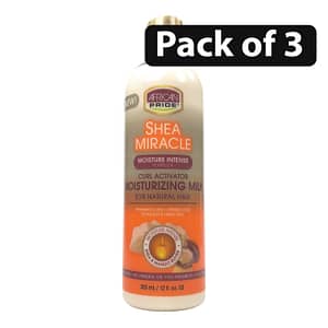 (Pack of 3) African Pride Shea Miracle Silky Curls Moisturizer for Natural Hair 12oz