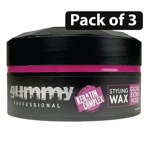 (Pack of 3) Gummy Professional Styling Wax Gloss Extra Hold 150ml