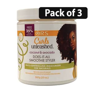 (Pack of 3) ORS Curls Unleashed Coconut And Avocado Smoothie Styler 567g20oz
