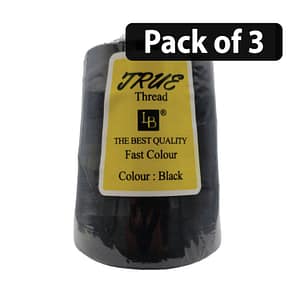 (Pack of 3) True Thread Big Black Colour TB001