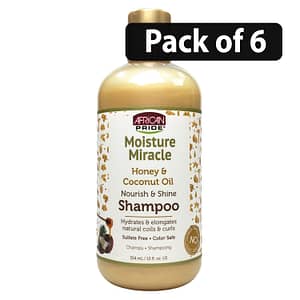 (Pack of 6) African Pride Moisture Miracle Shampoo 12oz
