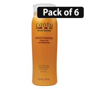 (Pack of 6) Cantu Shea Butter Moisturizing Brightening Rinse Out Conditioner 400ml