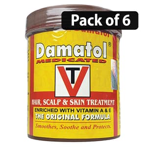 (Pack of 6) Damatol Medicated Hair, Scalp And Skin Treatment 250g