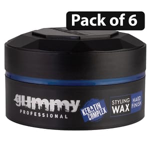 (Pack of 6) Gummy Professional Hard Finish Styling Wax 150ml