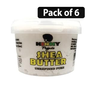 (Pack of 6) Kinky Pure Shea Butter (Ghana) 450g