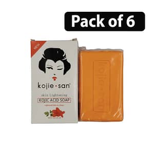 (Pack of 6) Kojie San Skin Lightening Kojic Acid Soap with Carrot Oil 250g
